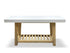 Toledo hall table acacia timber white concrete top