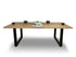 Tuscany 2400 dining table in natural oak timber with black legs