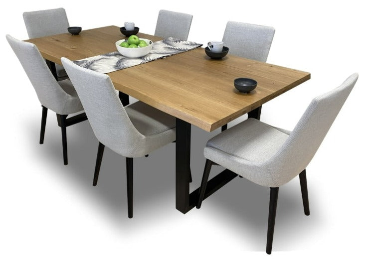 Tuscany 7 Piece with 210 Table in natural oak