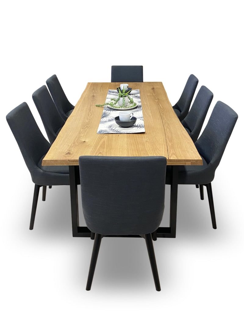 Tuscany 9 Piece with 210cm table in natural oak