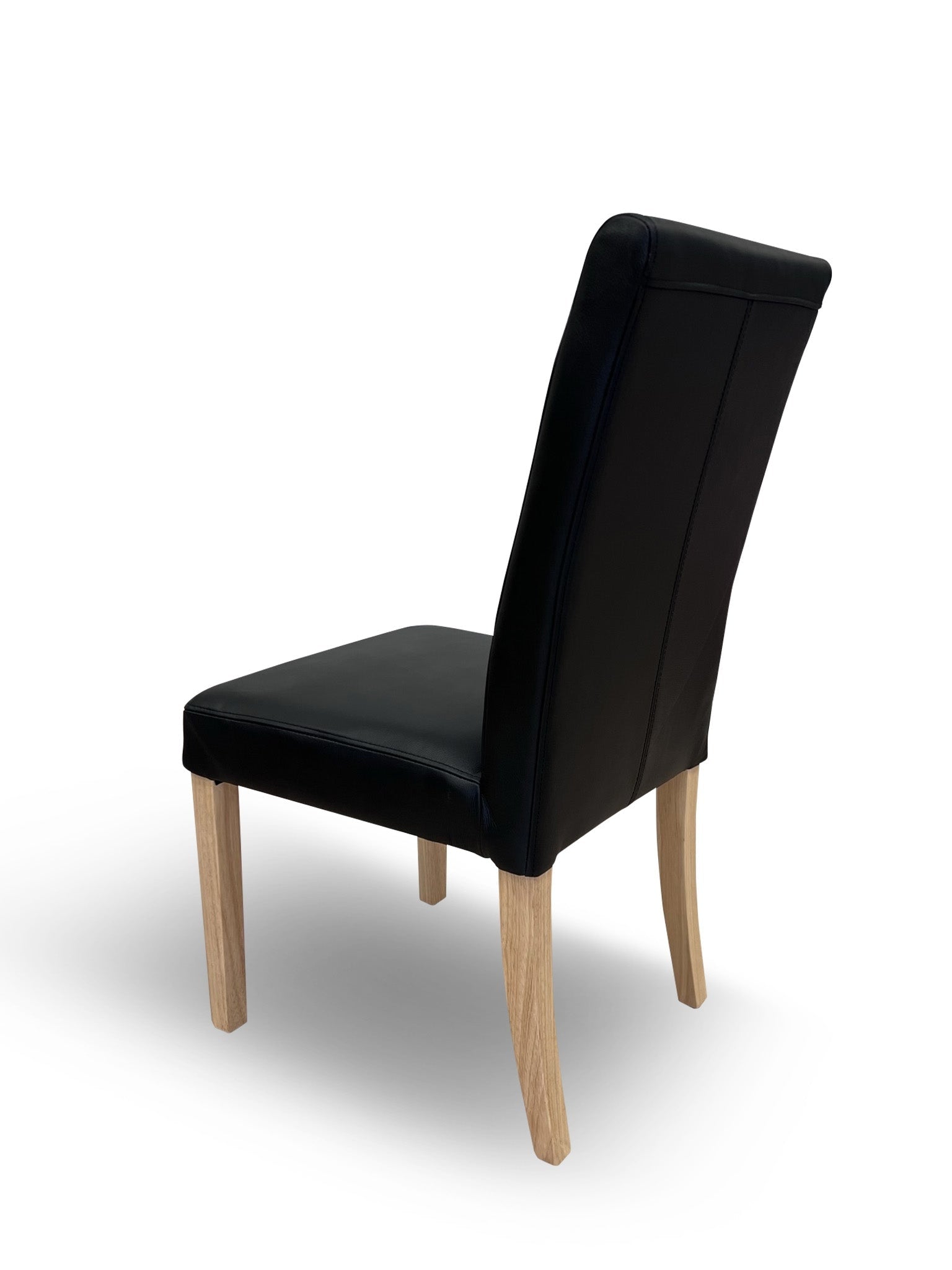 Vancouver 100% Leather Chair In Black